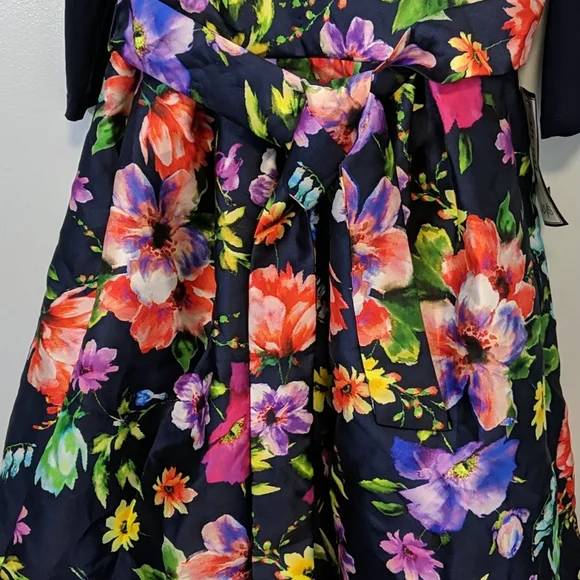 Jessica Howard Women Floral Pleated Cocktail Dress - Picture 4 of 9
